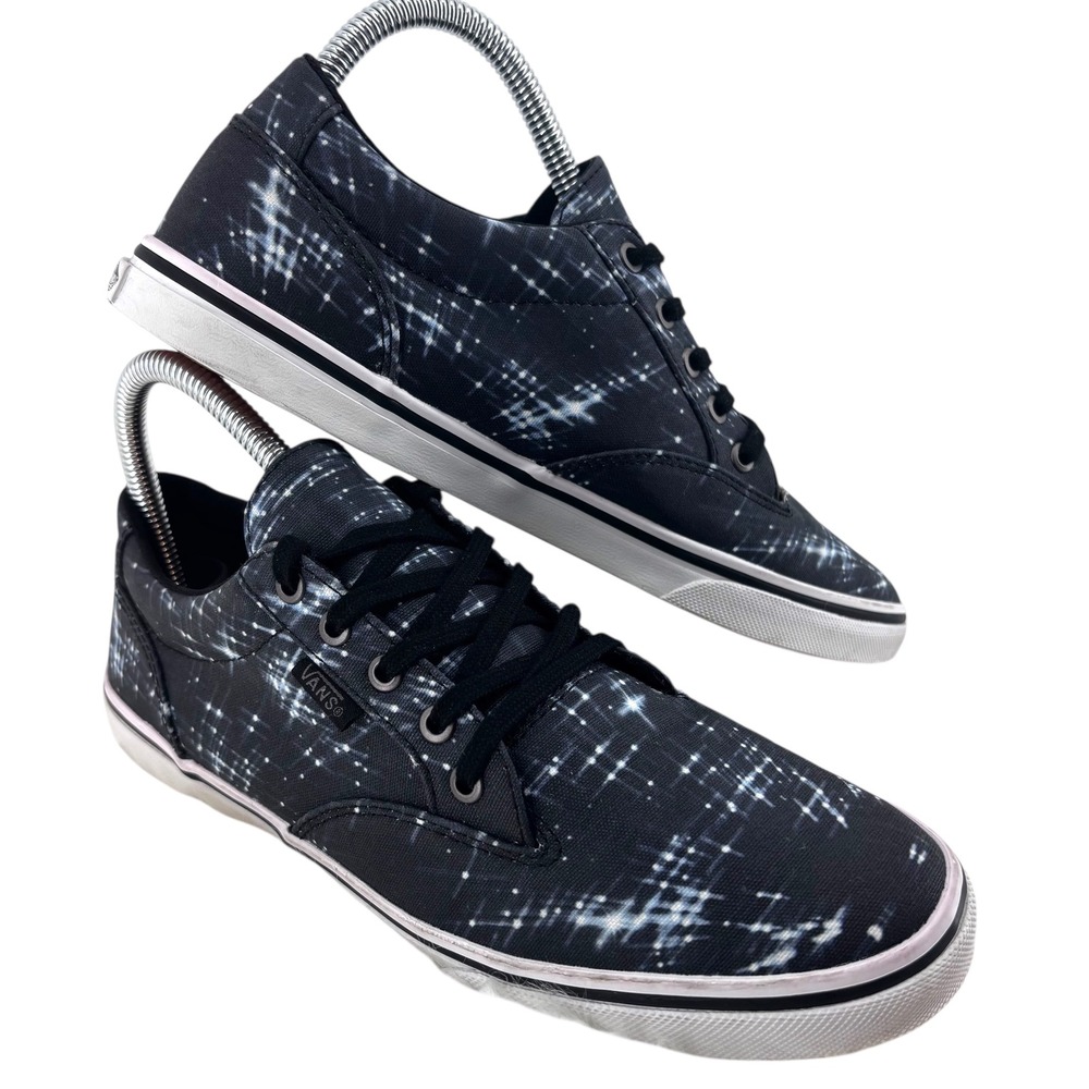 Vans Winston Low Women Black Shooting Stars Lace Up Sneakers‎ Shoes Size 8
